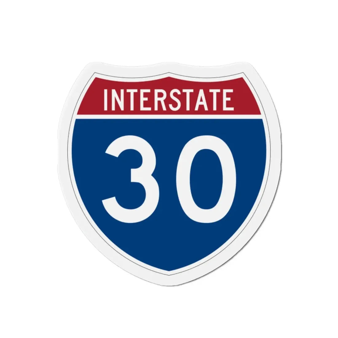 Interstate 30 (U.S. Highways) Refrigerator Magnet - The Sticker Space