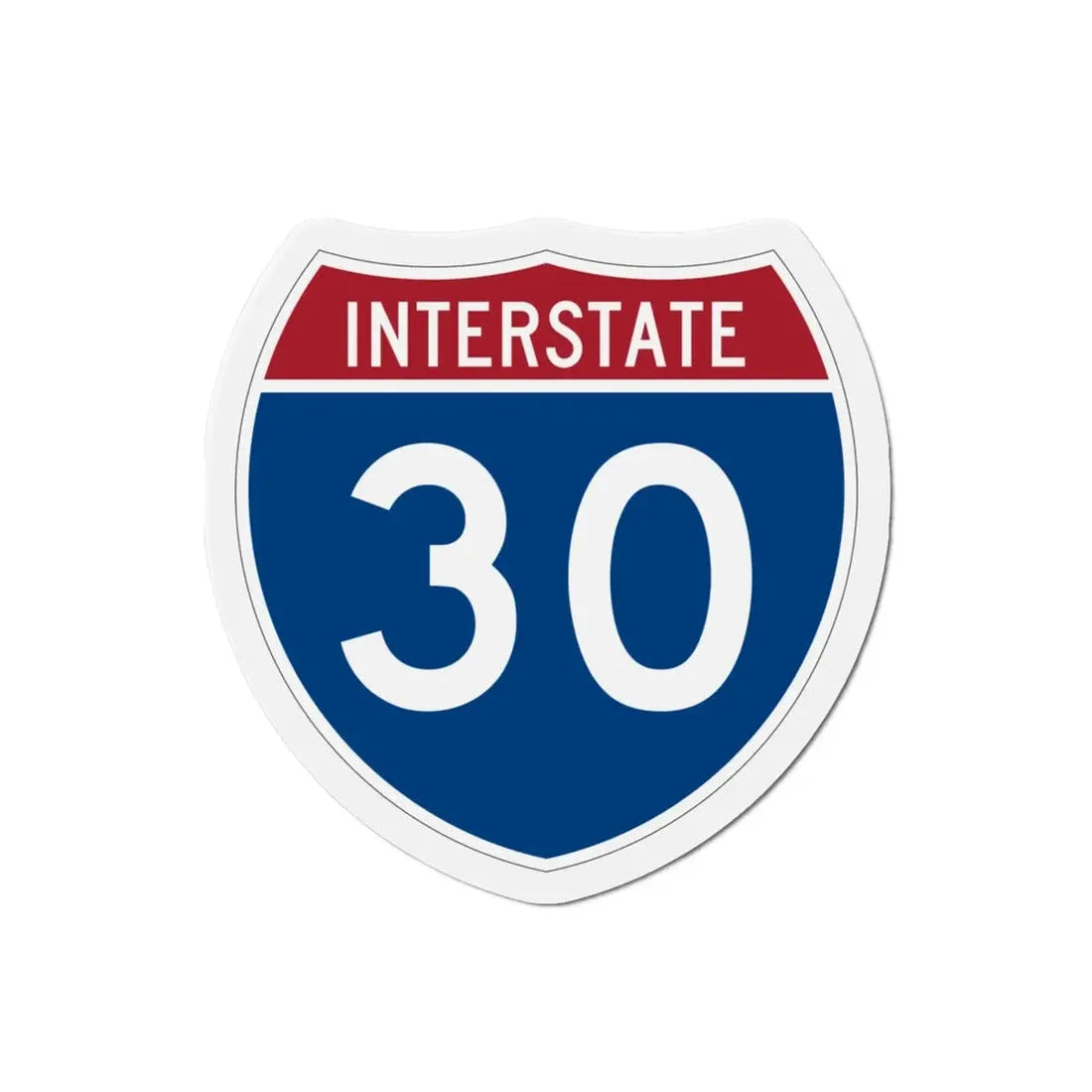 Interstate 30 (U.S. Highways) Refrigerator Magnet - The Sticker Space