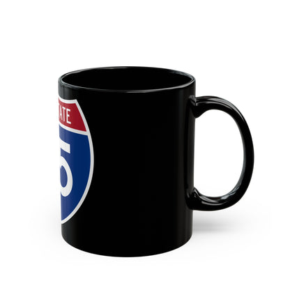 Interstate 35 (U.S. Highways) Black Coffee Mug-The Sticker Space