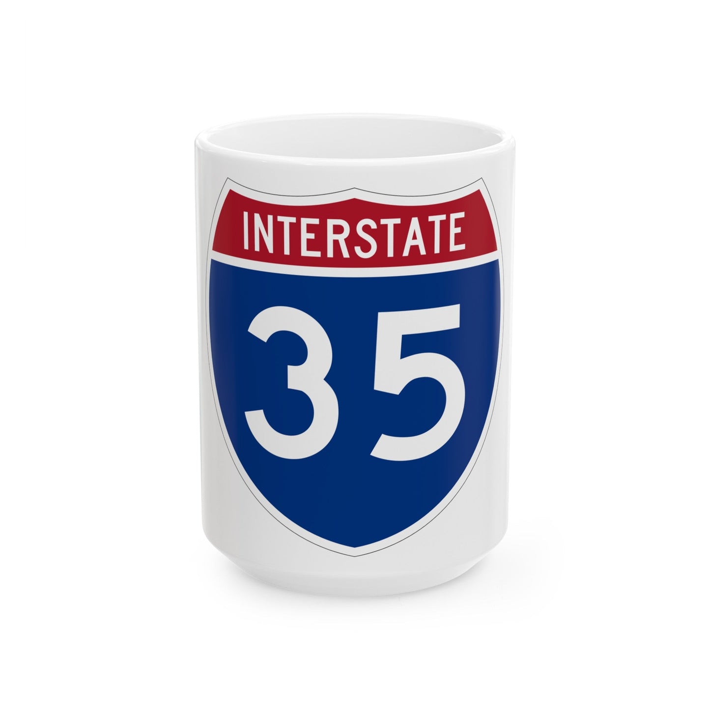 Interstate 35 (U.S. Highways) White Coffee Mug-15oz-The Sticker Space