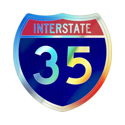 Interstate 35 (U.S. Highways) Holographic STICKER Die-Cut Vinyl Decal 2 Inch Holographic - The Sticker Space