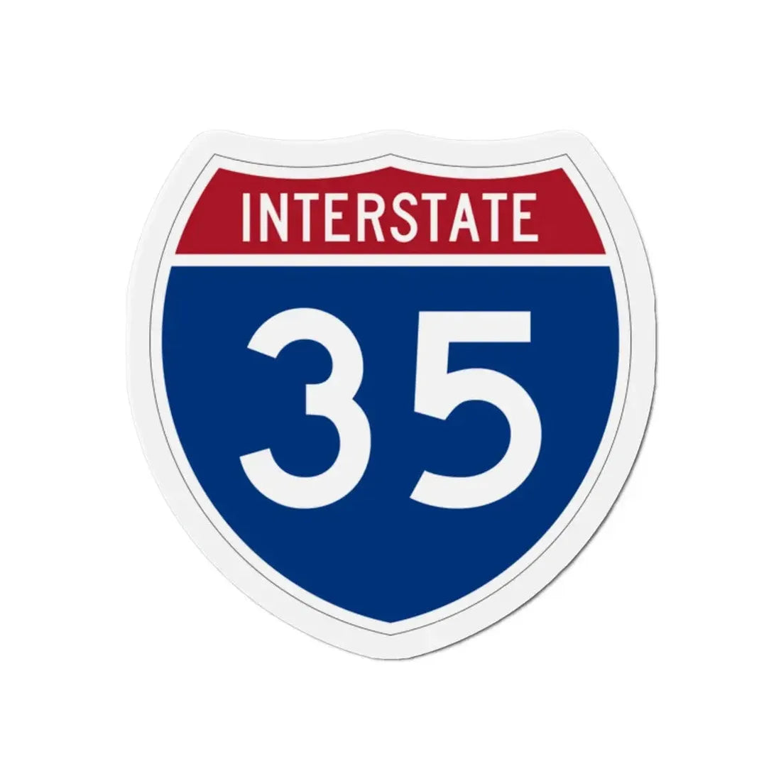 Interstate 35 (U.S. Highways) Refrigerator Magnet 2 Inch - The Sticker Space