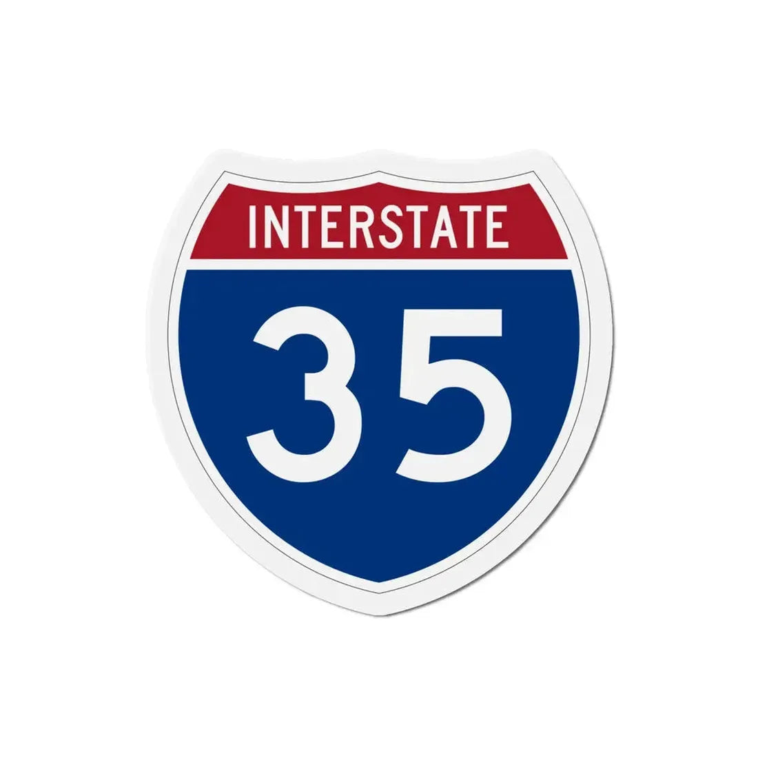 Interstate 35 (U.S. Highways) Refrigerator Magnet 6 Inch - The Sticker Space