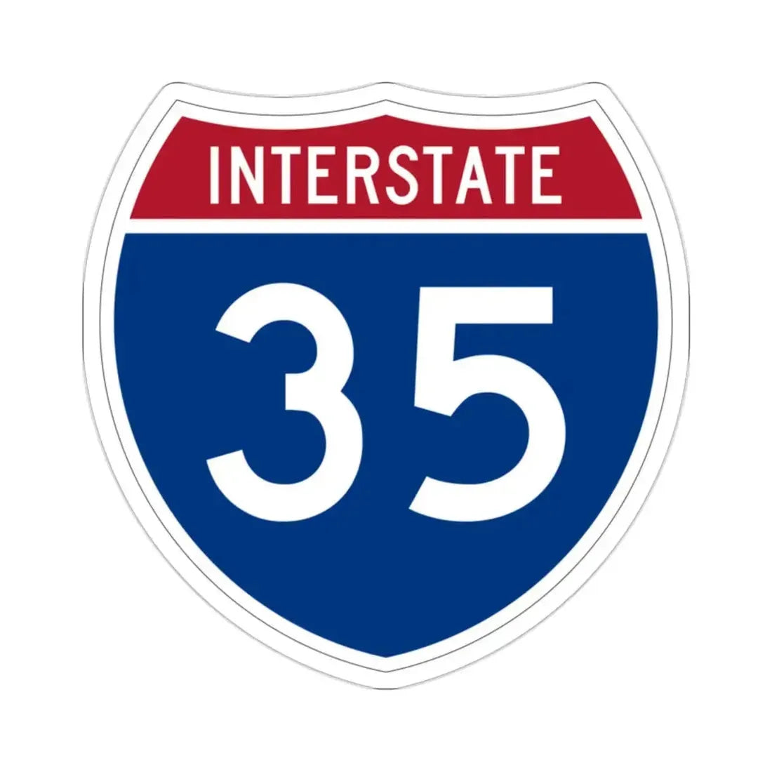 Interstate 35 (U.S. Highways) STICKER Vinyl Die-Cut Decal 2 Inch - The Sticker Space