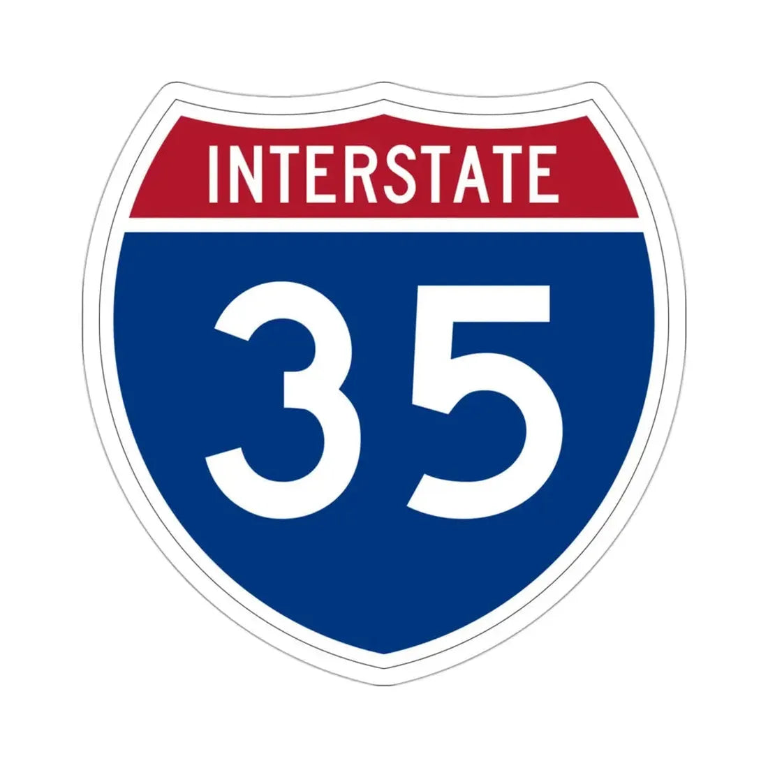 Interstate 35 (U.S. Highways) STICKER Vinyl Die-Cut Decal 3 Inch - The Sticker Space