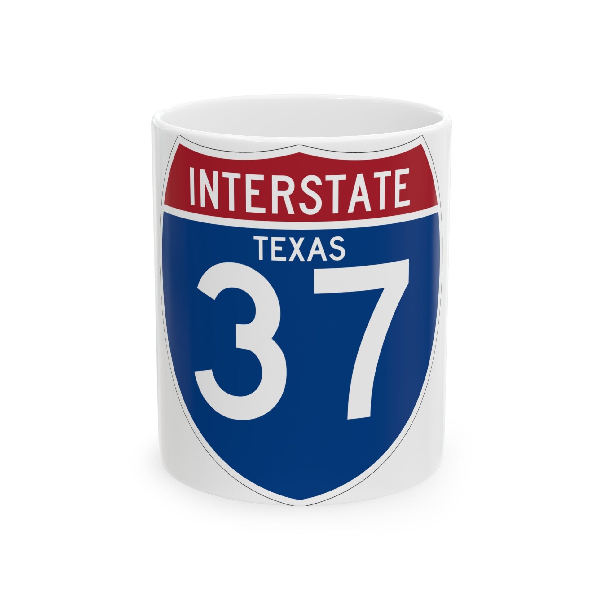 Interstate 37 (U.S. Highways) White Coffee Mug-11oz-The Sticker Space