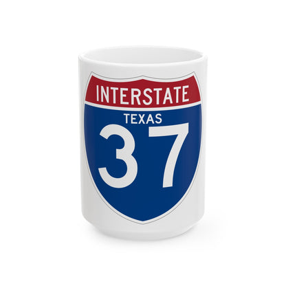 Interstate 37 (U.S. Highways) White Coffee Mug-15oz-The Sticker Space