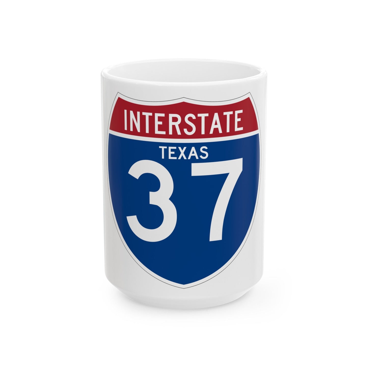 Interstate 37 (U.S. Highways) White Coffee Mug-15oz-The Sticker Space