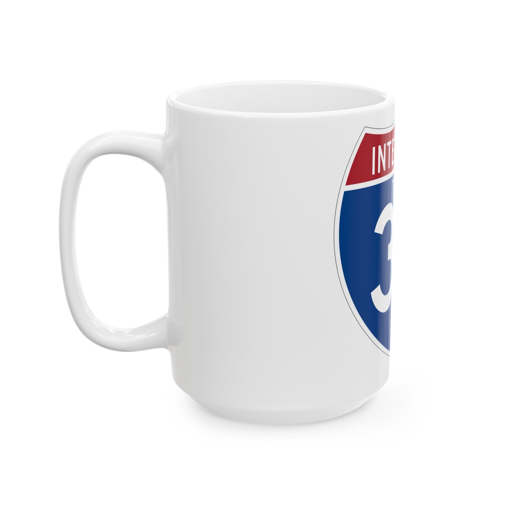 Interstate 37 (U.S. Highways) White Coffee Mug-The Sticker Space