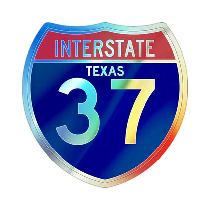 Interstate 37 (U.S. Highways) Holographic STICKER Die-Cut Vinyl Decal 2 Inch Holographic - The Sticker Space