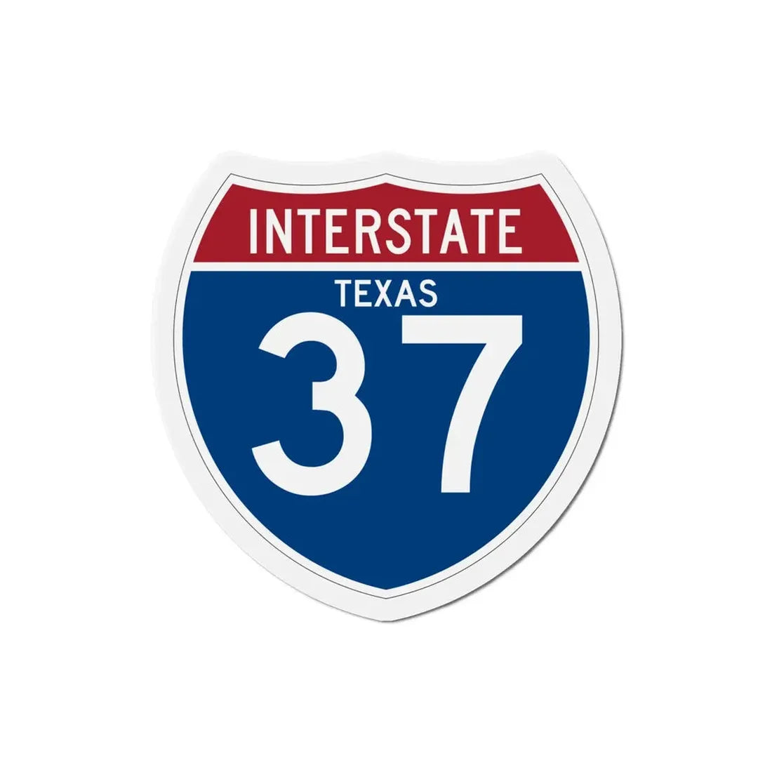 Interstate 37 (U.S. Highways) Refrigerator Magnet - The Sticker Space