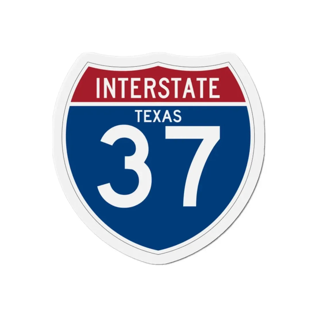 Interstate 37 (U.S. Highways) Refrigerator Magnet - The Sticker Space