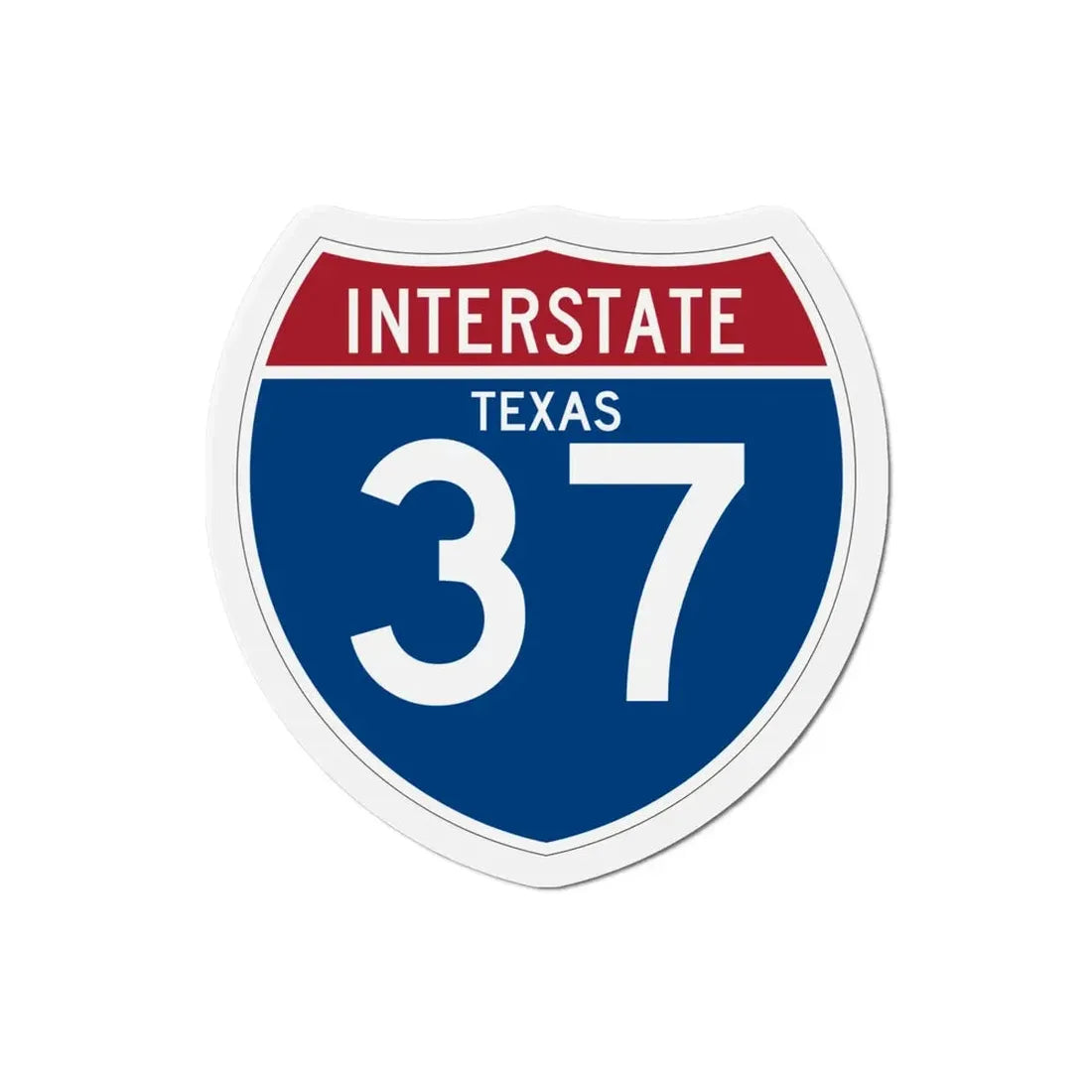 Interstate 37 (U.S. Highways) Refrigerator Magnet - The Sticker Space