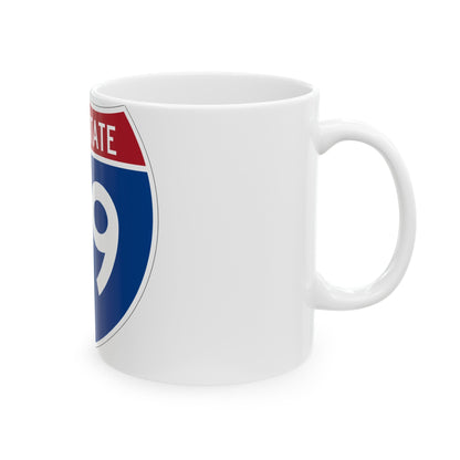 Interstate 39 (U.S. Highways) White Coffee Mug-The Sticker Space