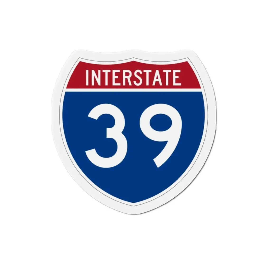 Interstate 39 (U.S. Highways) Refrigerator Magnet - The Sticker Space