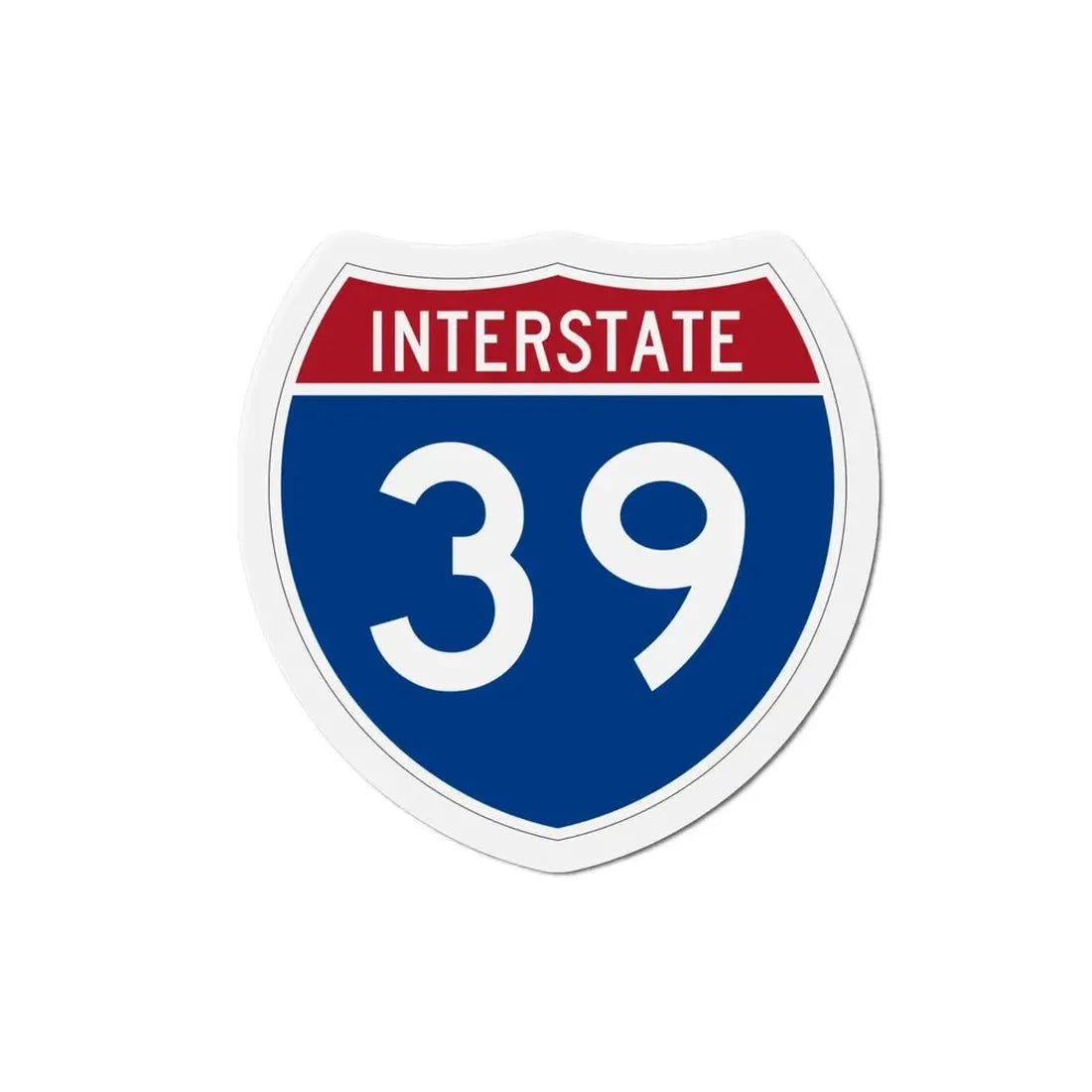 Interstate 39 (U.S. Highways) Refrigerator Magnet - The Sticker Space