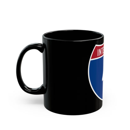 Interstate 4 (U.S. Highways) Black Coffee Mug-The Sticker Space