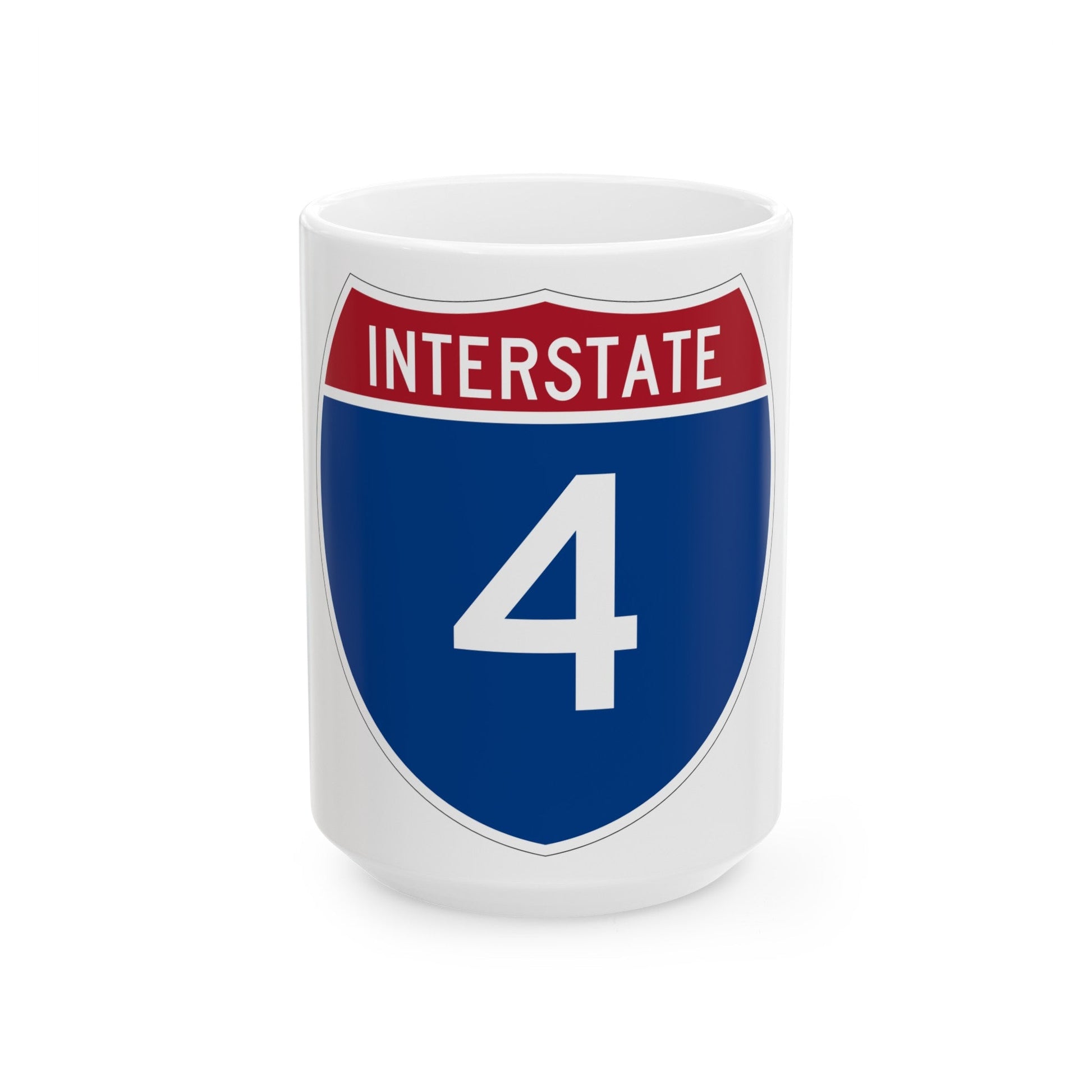 Interstate 4 (U.S. Highways) White Coffee Mug-15oz-The Sticker Space