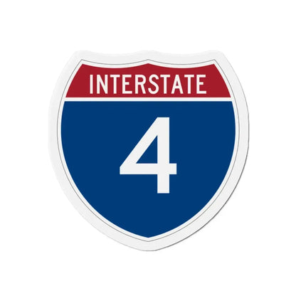 Interstate 4 (U.S. Highways) Refrigerator Magnet 2 Inch - The Sticker Space