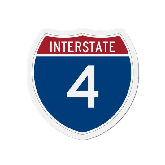 Interstate 4 (U.S. Highways) Refrigerator Magnet 2 Inch - The Sticker Space