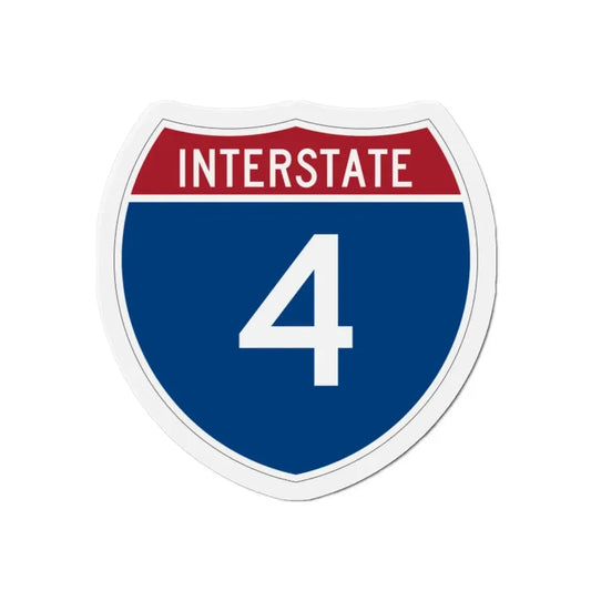 Interstate 4 (U.S. Highways) Refrigerator Magnet 2 Inch - The Sticker Space