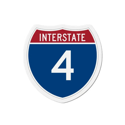 Interstate 4 (U.S. Highways) Refrigerator Magnet 4 Inch - The Sticker Space
