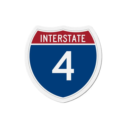 Interstate 4 (U.S. Highways) Refrigerator Magnet 6 Inch - The Sticker Space