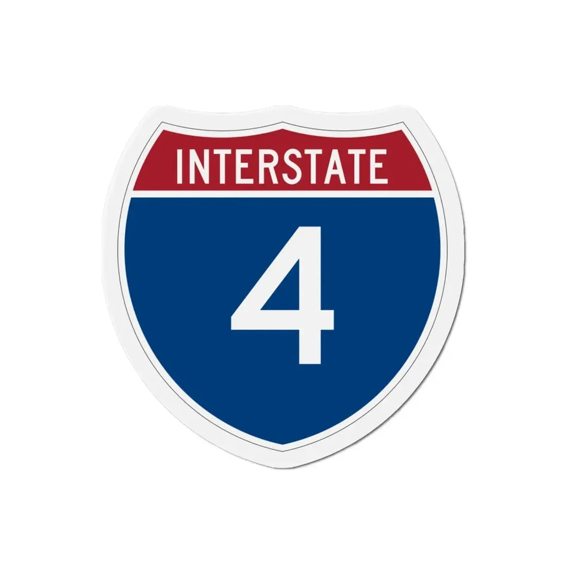 Interstate 4 (U.S. Highways) Refrigerator Magnet - The Sticker Space