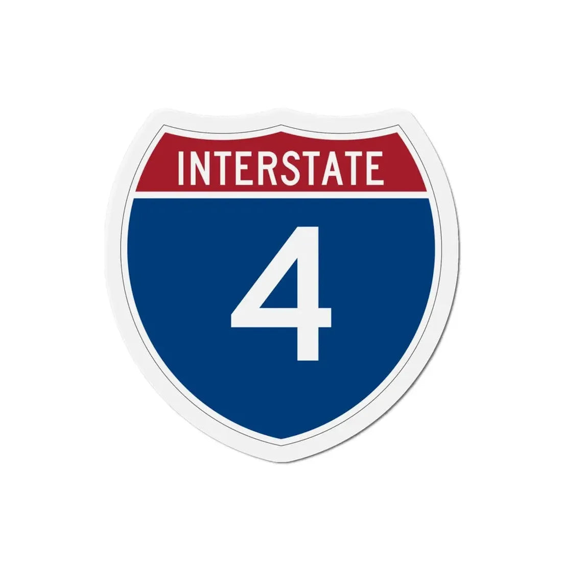 Interstate 4 (U.S. Highways) Refrigerator Magnet - The Sticker Space