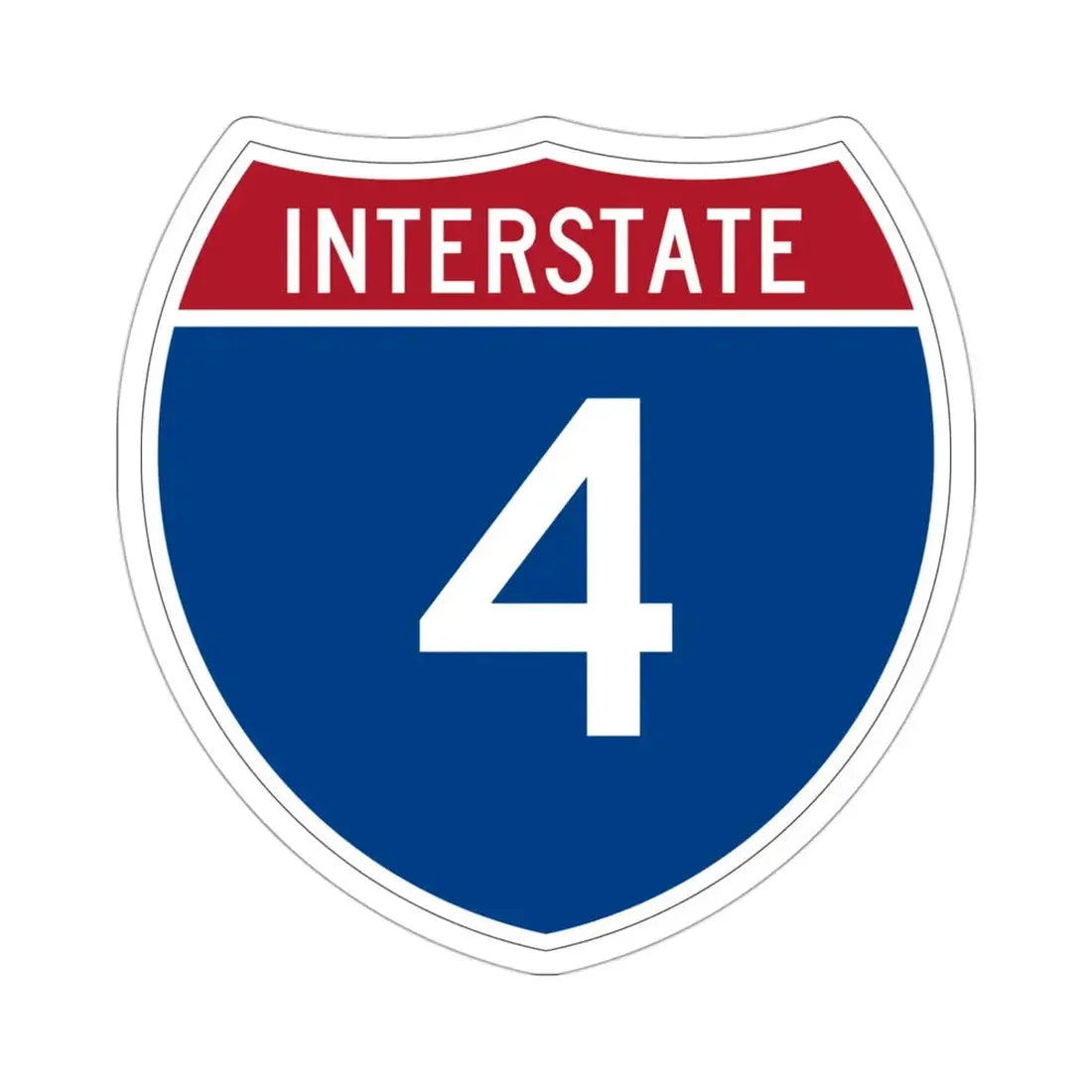 Interstate 4 (U.S. Highways) STICKER Vinyl Die-Cut Decal 3 Inch - The Sticker Space