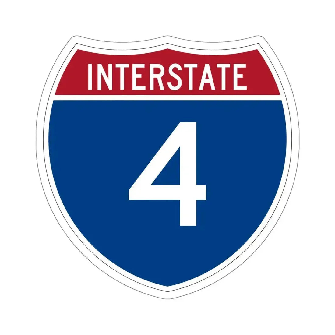 Interstate 4 (U.S. Highways) STICKER Vinyl Die-Cut Decal 6 Inch - The Sticker Space