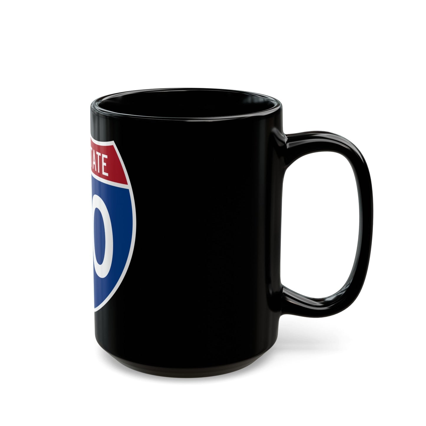 Interstate 40 (U.S. Highways) Black Coffee Mug-The Sticker Space