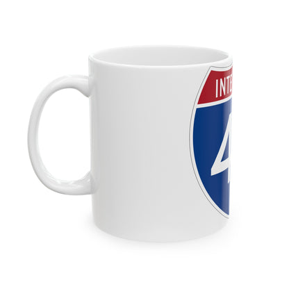 Interstate 40 (U.S. Highways) White Coffee Mug-The Sticker Space