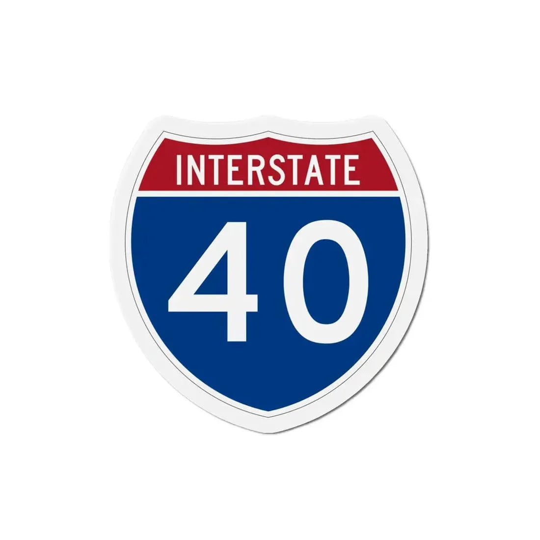 Interstate 40 (U.S. Highways) Refrigerator Magnet 5 Inch - The Sticker Space
