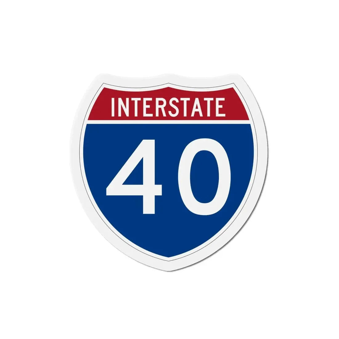 Interstate 40 (U.S. Highways) Refrigerator Magnet - The Sticker Space