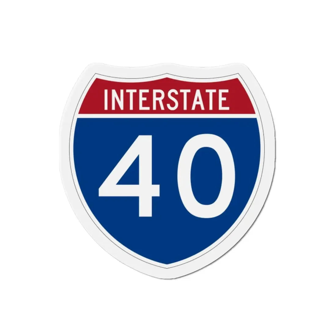 Interstate 40 (U.S. Highways) Refrigerator Magnet - The Sticker Space