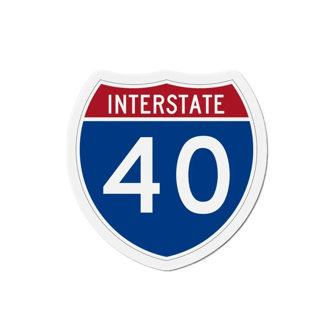 Interstate 40 (U.S. Highways) Refrigerator Magnet - The Sticker Space