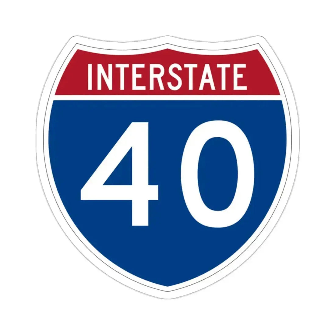 Interstate 40 (U.S. Highways) STICKER Vinyl Die-Cut Decal 2 Inch - The Sticker Space