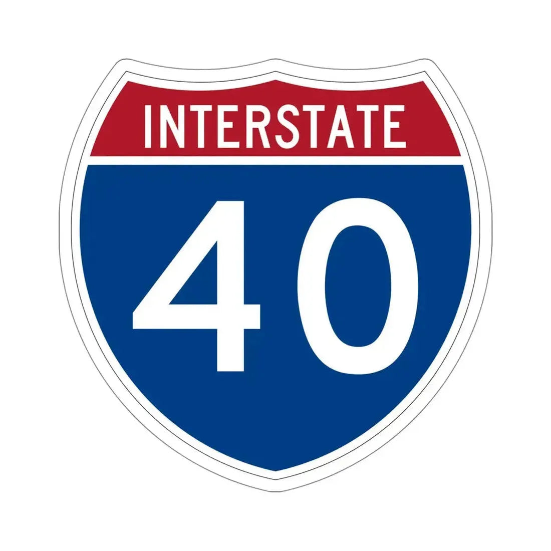 Interstate 40 (U.S. Highways) STICKER Vinyl Die-Cut Decal 5 Inch - The Sticker Space