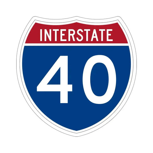 Interstate 40 (U.S. Highways) STICKER Vinyl Die-Cut Decal 6 Inch - The Sticker Space