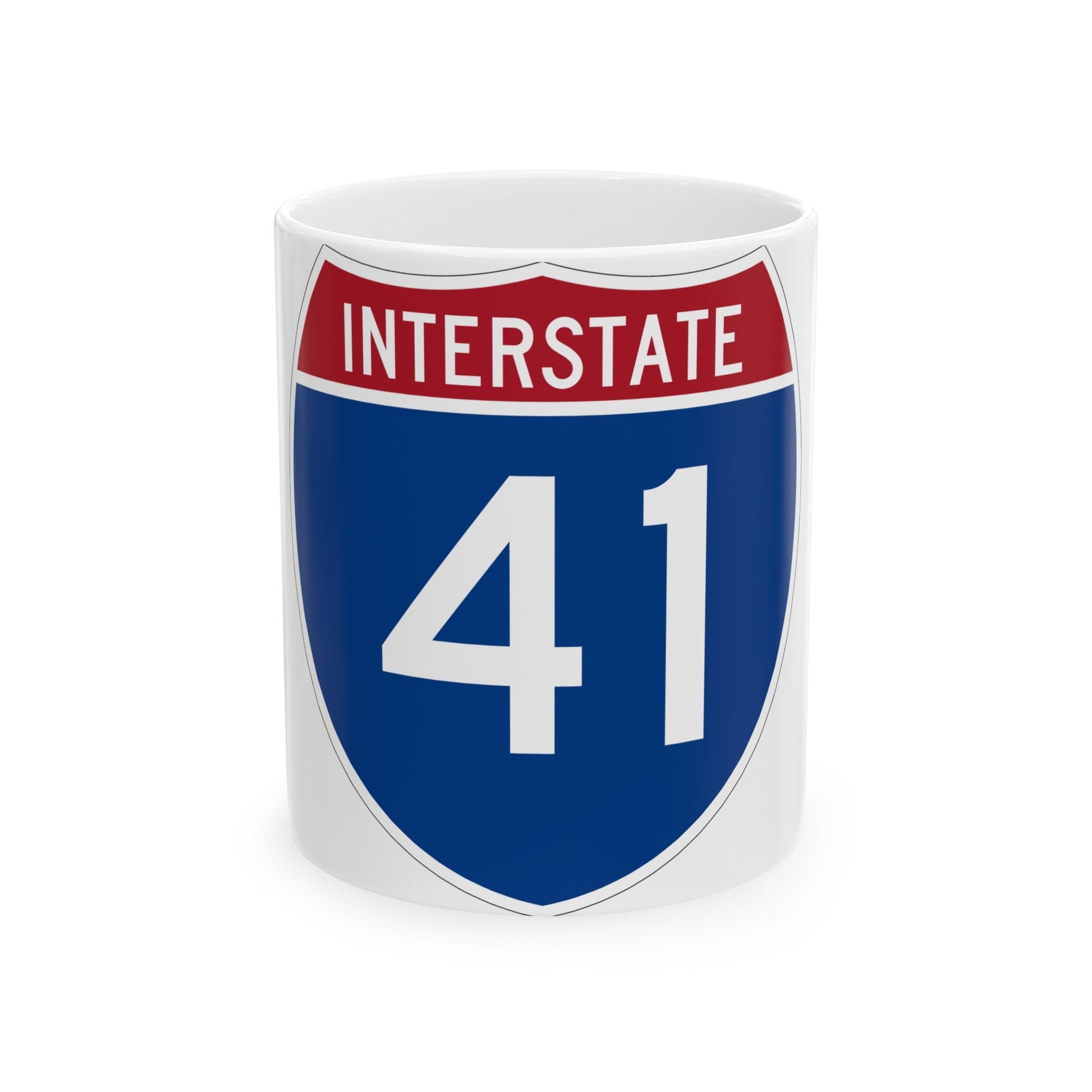 Interstate 41 (U.S. Highways) White Coffee Mug-11oz-The Sticker Space