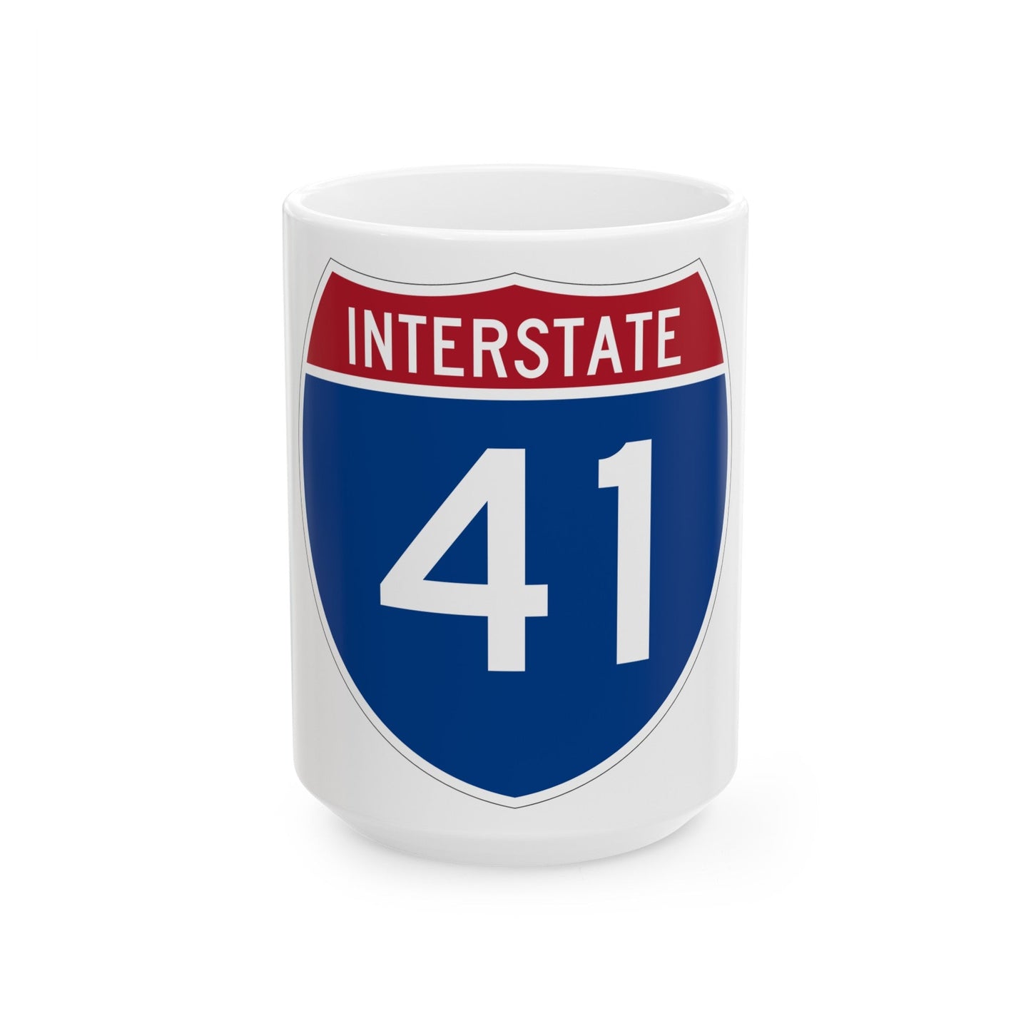 Interstate 41 (U.S. Highways) White Coffee Mug-15oz-The Sticker Space