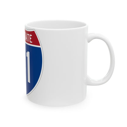 Interstate 41 (U.S. Highways) White Coffee Mug-The Sticker Space