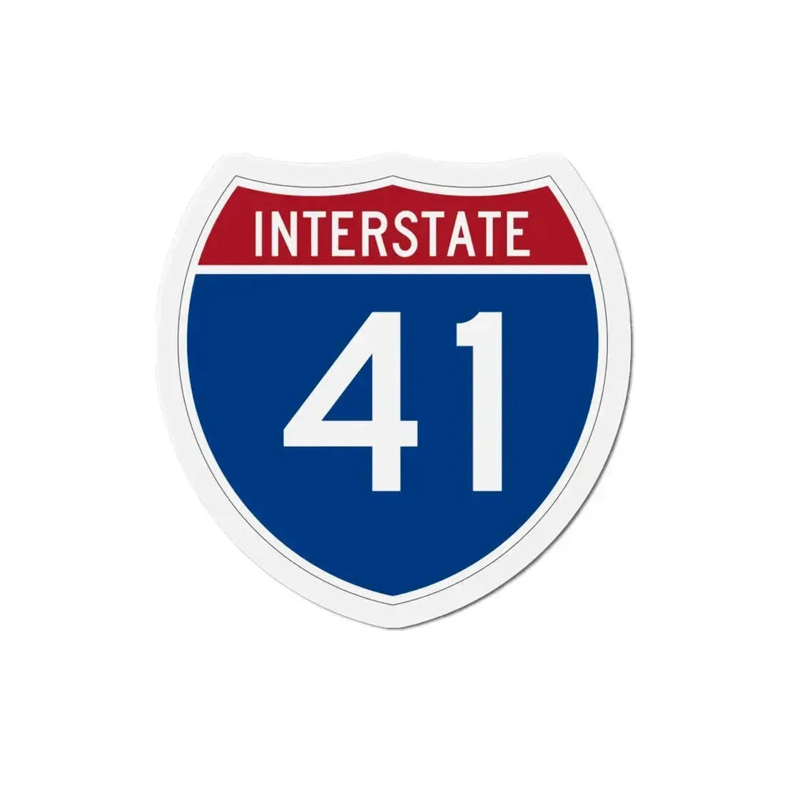 Interstate 41 (U.S. Highways) Refrigerator Magnet 4 Inch - The Sticker Space