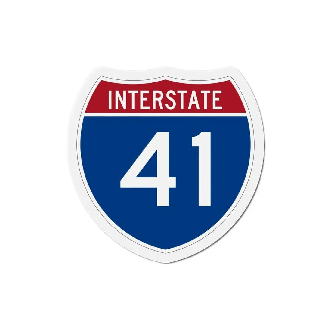 Interstate 41 (U.S. Highways) Refrigerator Magnet 5 Inch - The Sticker Space