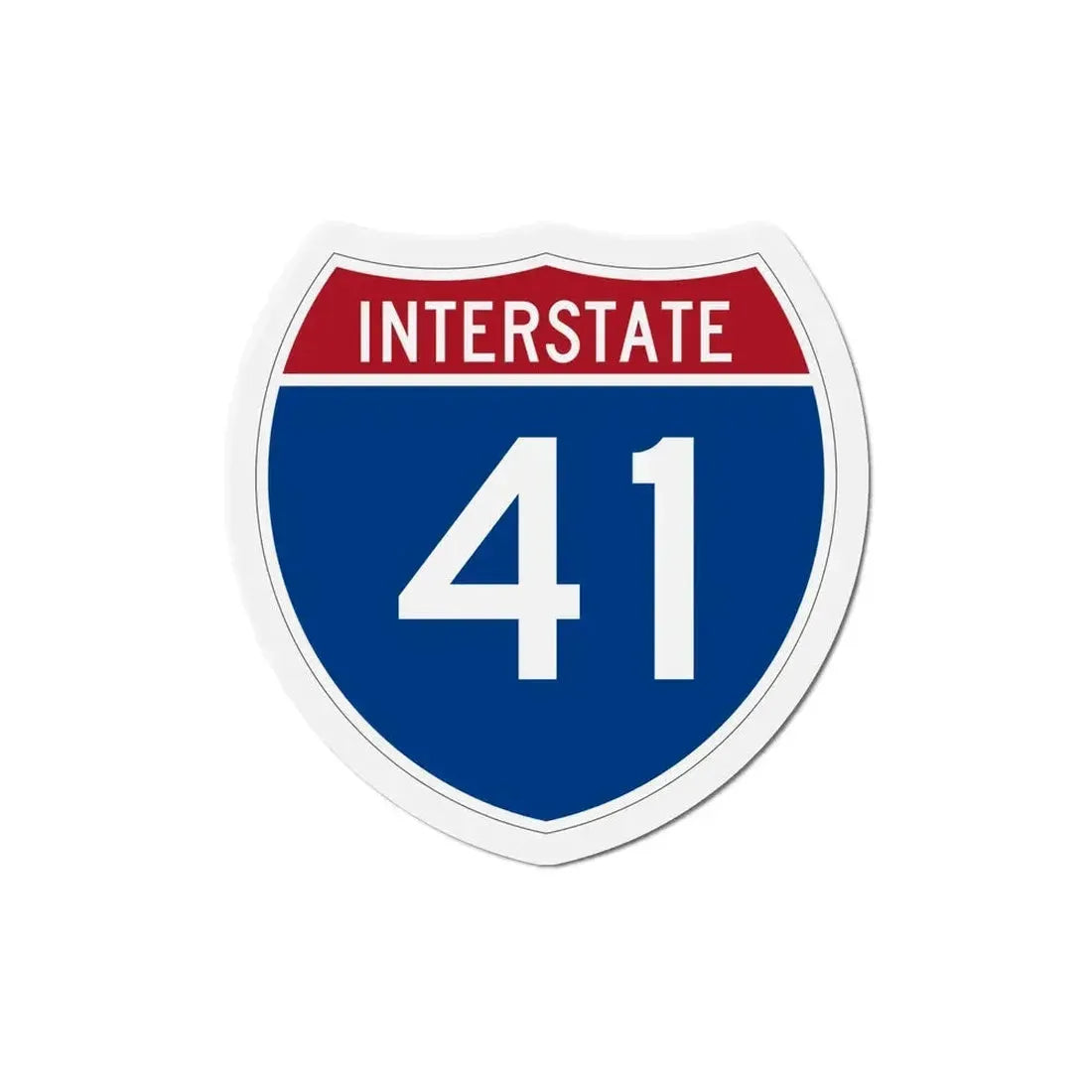 Interstate 41 (U.S. Highways) Refrigerator Magnet 6 Inch - The Sticker Space