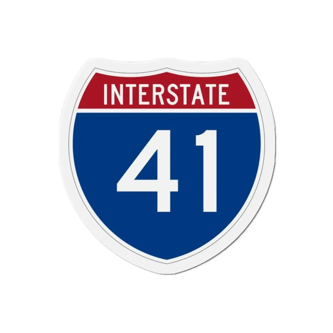 Interstate 41 (U.S. Highways) Refrigerator Magnet - The Sticker Space