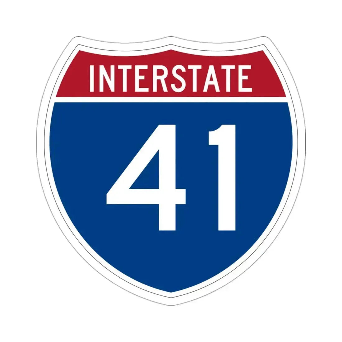 Interstate 41 (U.S. Highways) STICKER Vinyl Die-Cut Decal 3 Inch - The Sticker Space