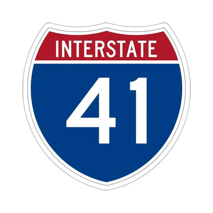 Interstate 41 (U.S. Highways) STICKER Vinyl Die-Cut Decal 4 Inch - The Sticker Space