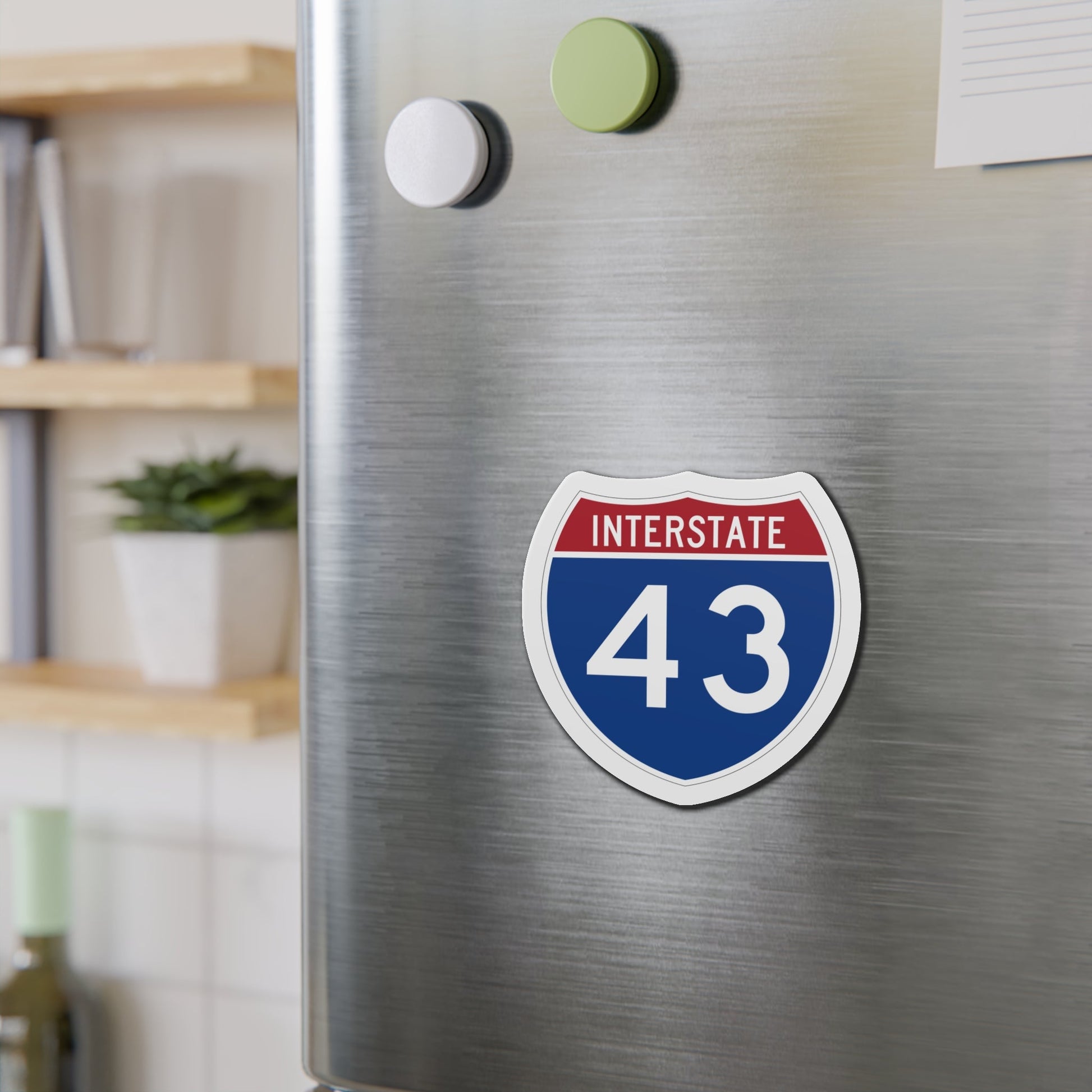 Interstate 43 (U.S. Highways) Die-Cut Magnet-The Sticker Space